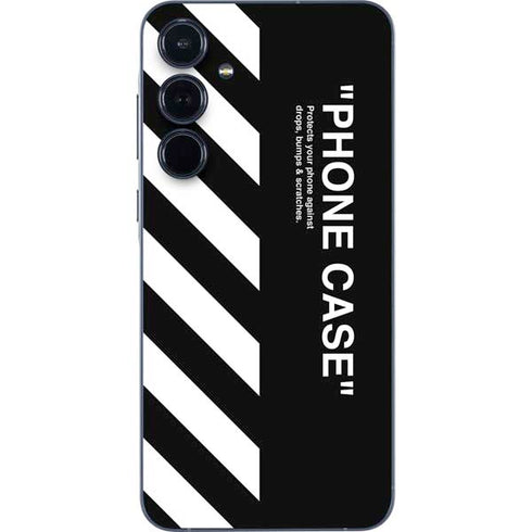 Black and White Stripes Galaxy A55 5G Skin